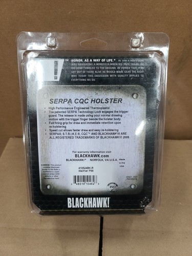 NEW! Blackhawk 410524BK-R Level 2 Walther P-99 SERPA CQC Concealment Holster - Picture 5 of 9