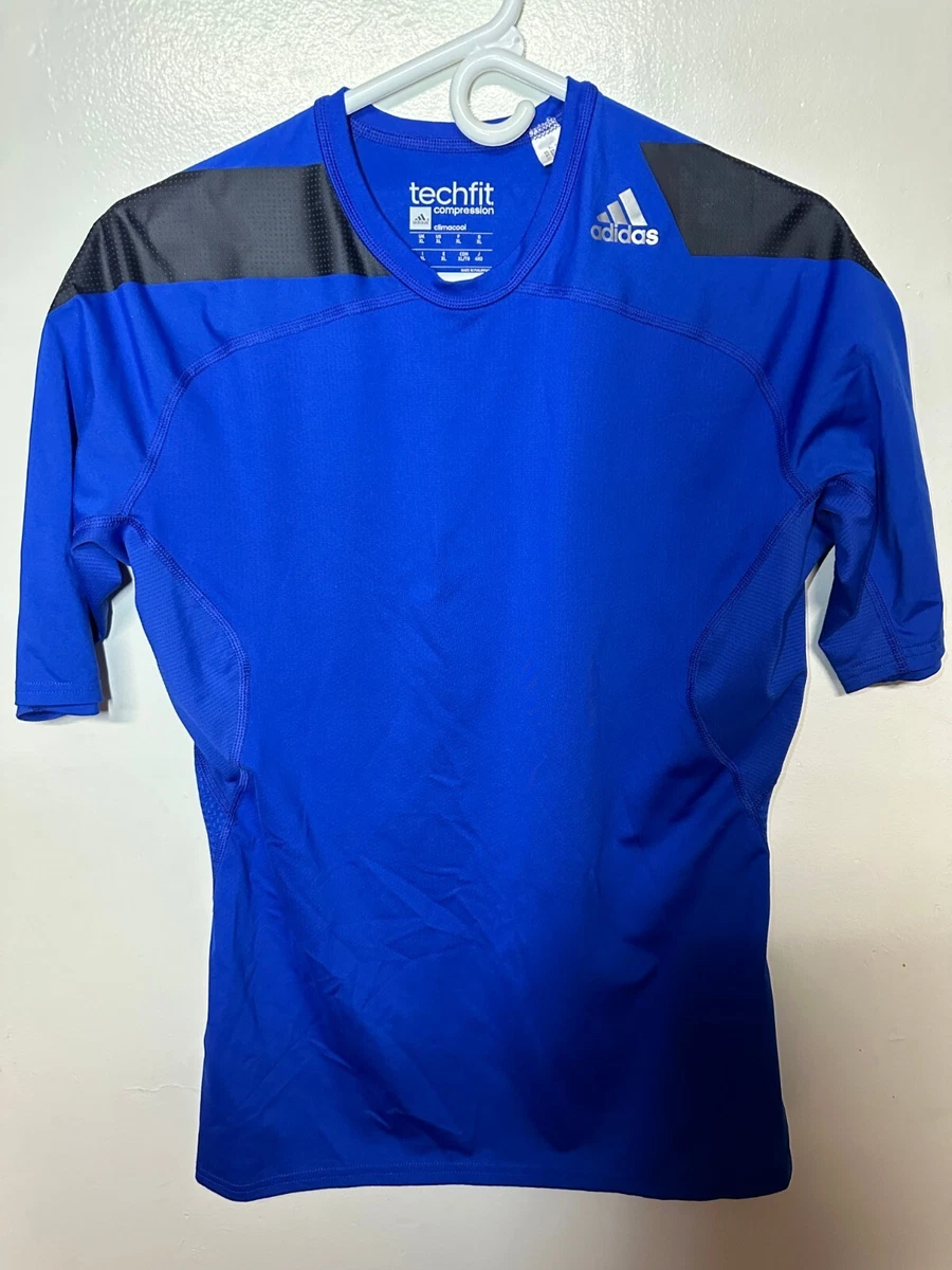 Adidas Techfit Compression Short Sleeve Thermal XL Climacool Sports Blue