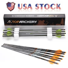 20INCH Archery Carbon Crossbow Bolts Crossbow Hunting Arrows with Moon Nocks 6PK