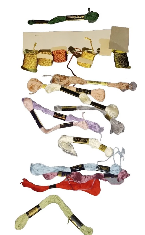 17xNeedlepoint/Embroidery THREAD DMC Boilfast J&P Coats Mouline Sticktwist Lot - Image 2 of 2