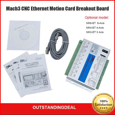 MKX-ET Mach3 CNC Controller Board Ethernet Motion Card Breakout Board 3/4/6 Axis
