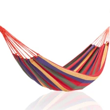 JUNELILY 11 ft Colored Stripes Hanging Rope Hammock for Outdoors Backyard Camp