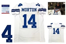 Craig Morton SIGNED Custom Jersey - PSA/DNA - Autographed w/ Photo - White