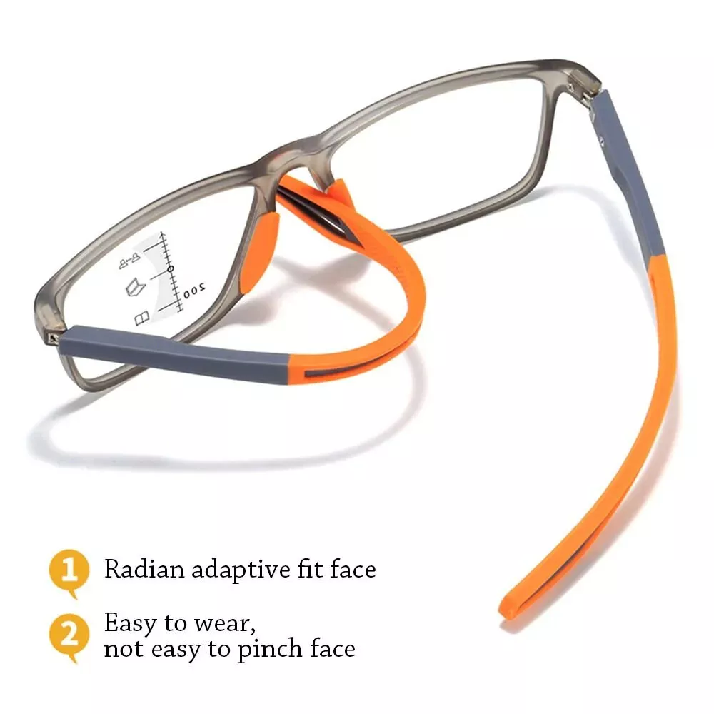 Gafas Lectura Multifocales TR90 Hombre Lentes Con Luz Azul Cerca Ultraligeras