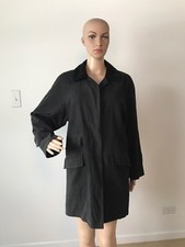Jones New York Petite Black Coat Jacket Made in USA Hidden Button Closure PL