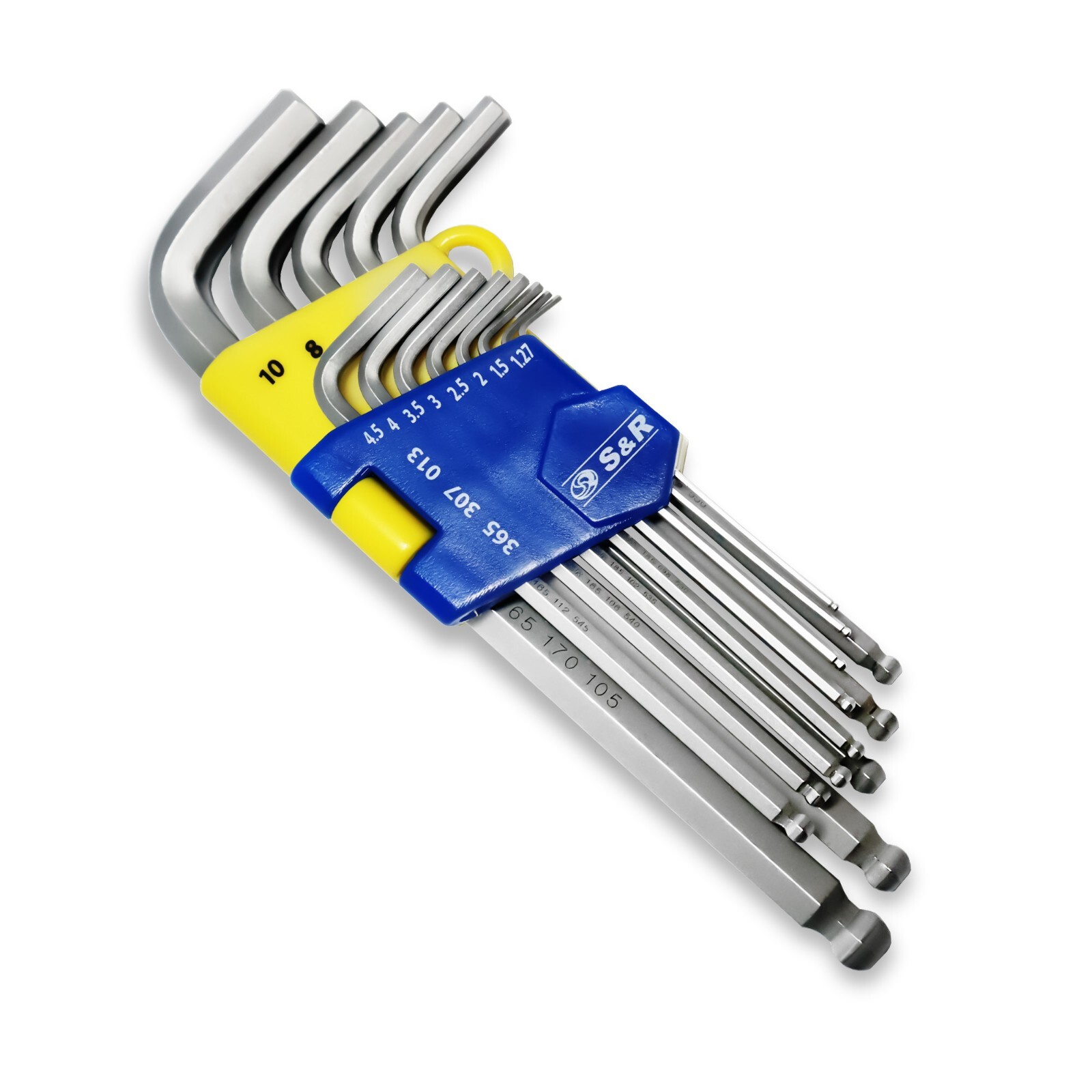 S&R Innensechskantschlüssel Satz HX 13-tlg mit Kugelkopf  