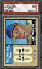 1968 Topps, #364, HOF Joe Morgan All Star, Houston Astros, PSA 9 MT!!