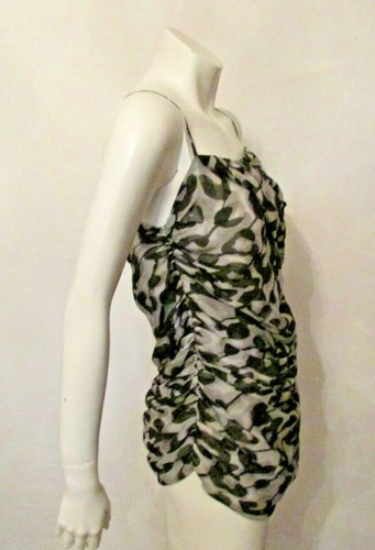 NWT Moschino Cheap And Chic Animal Print Silk Draped Blouse Top 12 made in Italy - Picture 10 of 12