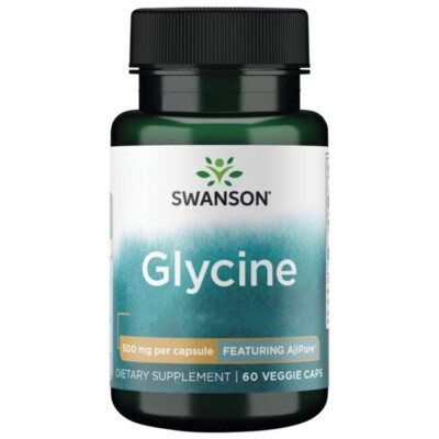 Swanson, Glycine - Featuring Ajipure, 500mg, 60 Veg. Kapseln - Blitzversand