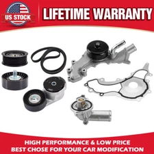 Engine Water Pump Kit & Belt Tensioner Kit for 11-23 Dodge Durango III (WD) 3.6L