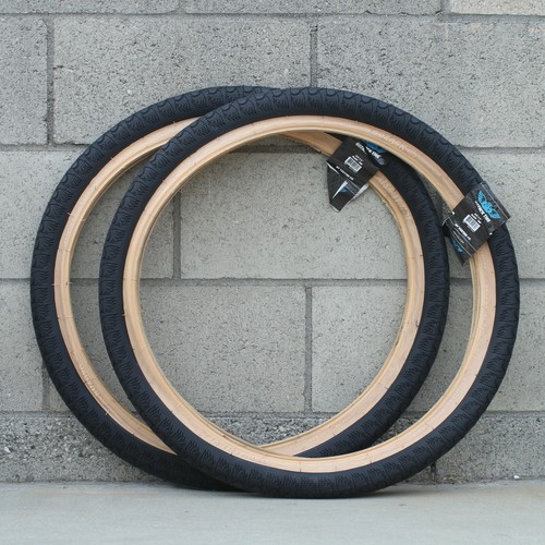 PAIR OF SE BMX BOZACK TIRES 24 x 2.40" BLACK w/ SKIN SIDEWALLS SE