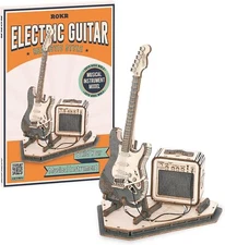 ROKR 3D Puzzles Electric Guitar Wooden Craft Kits