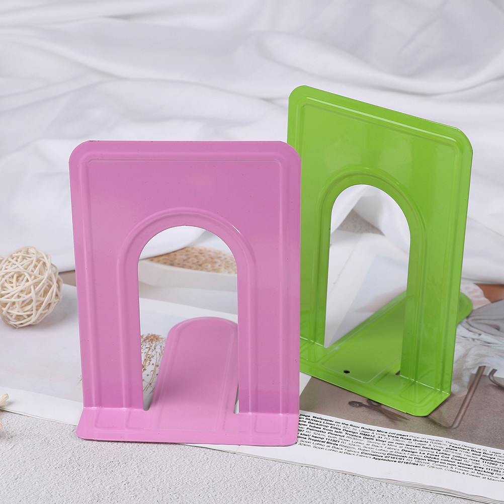 Colourful Heavy Duty Metal Bookends Book Ends Office Stationery' eBay