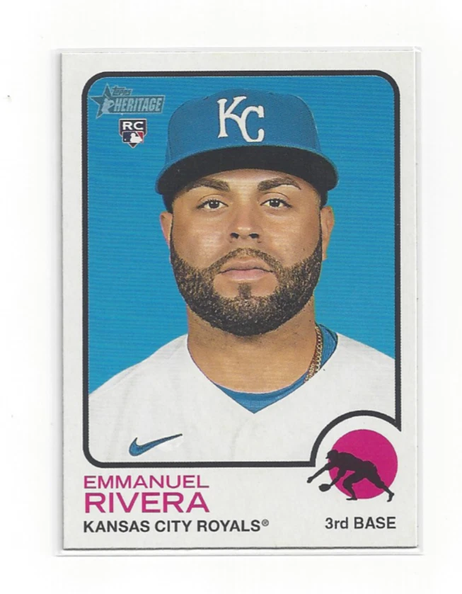 2022 Topps Heritage RC #192 Emmanuel Rivera Royals Rookie Baseball Card