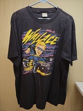 Vintage 1996 Rusty Wallace Miller Racing Single Stitch T-Shirt Black Size XL