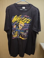Vintage 1996 Rusty Wallace Miller Racing Single Stitch T-Shirt Black Size XL 