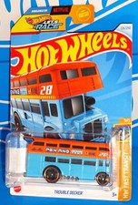 Hot Wheels 2024 HW Fast Transit Series #126 Trouble Decker Bud Orange & Blue