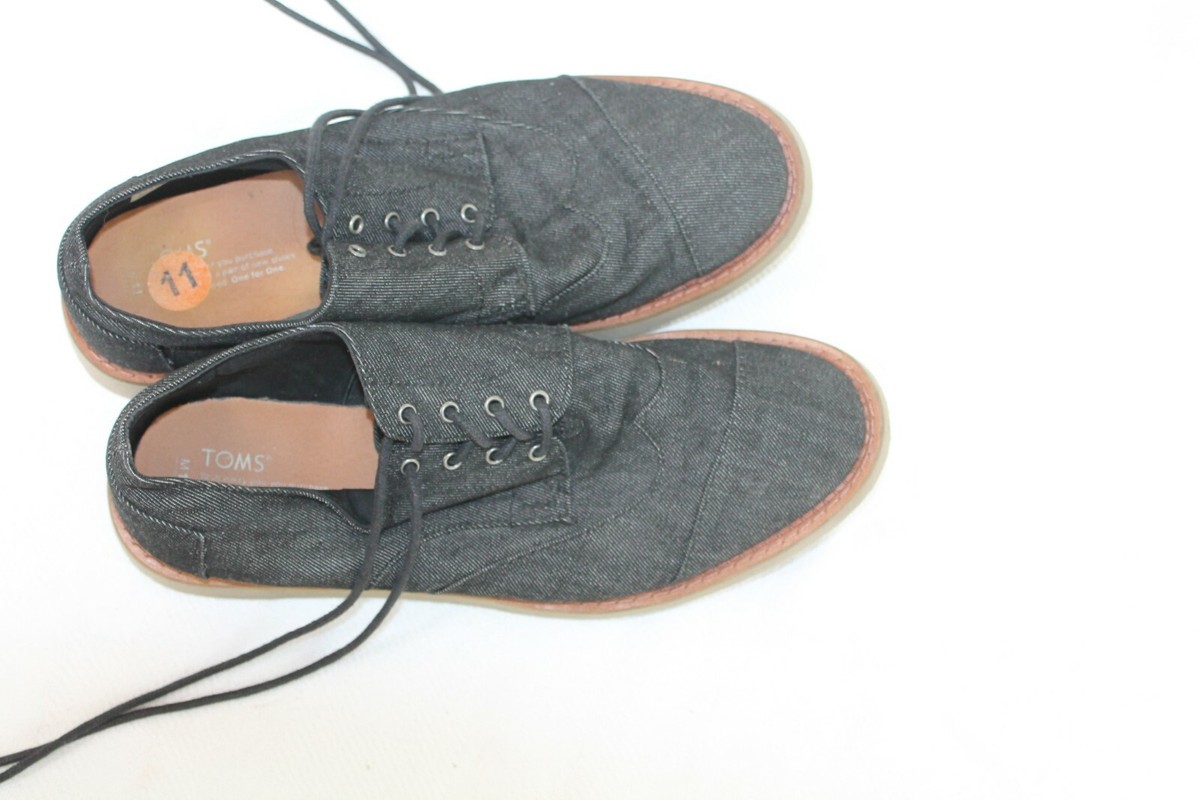Toms Mens Gray Canvas‎ Oxford Dress Shoe sz 11 M Toms Shoes Mens Sz 8.5M Gray Canvas Sneaker Lace-Up Casual  main image 2