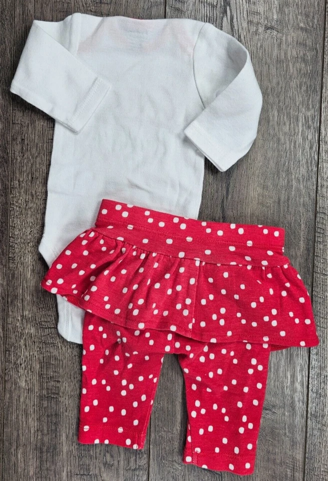 Ropa de bebé niña Gerber recién nacido 2 piezas demasiado lindo para estar en la lista de traviesos conjunto Foto 3 de 3