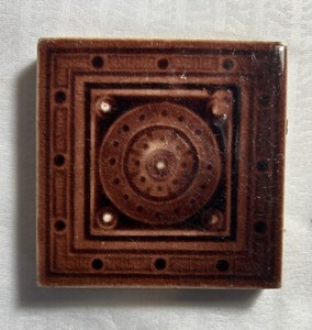 Antique AE Tile Co Limited Decorative Majolica Tile 3x3, Signed
