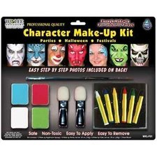 Wolf Novelties 13pc Deluxe Halloween Makeup Costume 4 Cake Make-up 6 Sticks