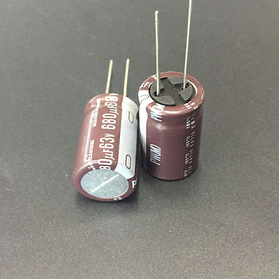 10pcs 680uf 63V680UF 16X26mm Nichicon PW Low Impedance Long Life Capacitor