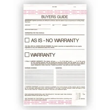 As Is Plain Buyers Guide 2 Part Carbonless, Qty 100