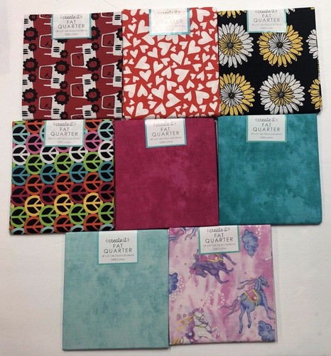Set of 20 Various Colorful Fabric Fat Quarter 18 x 21 inches 100% Cotton - Picture 3 of 4