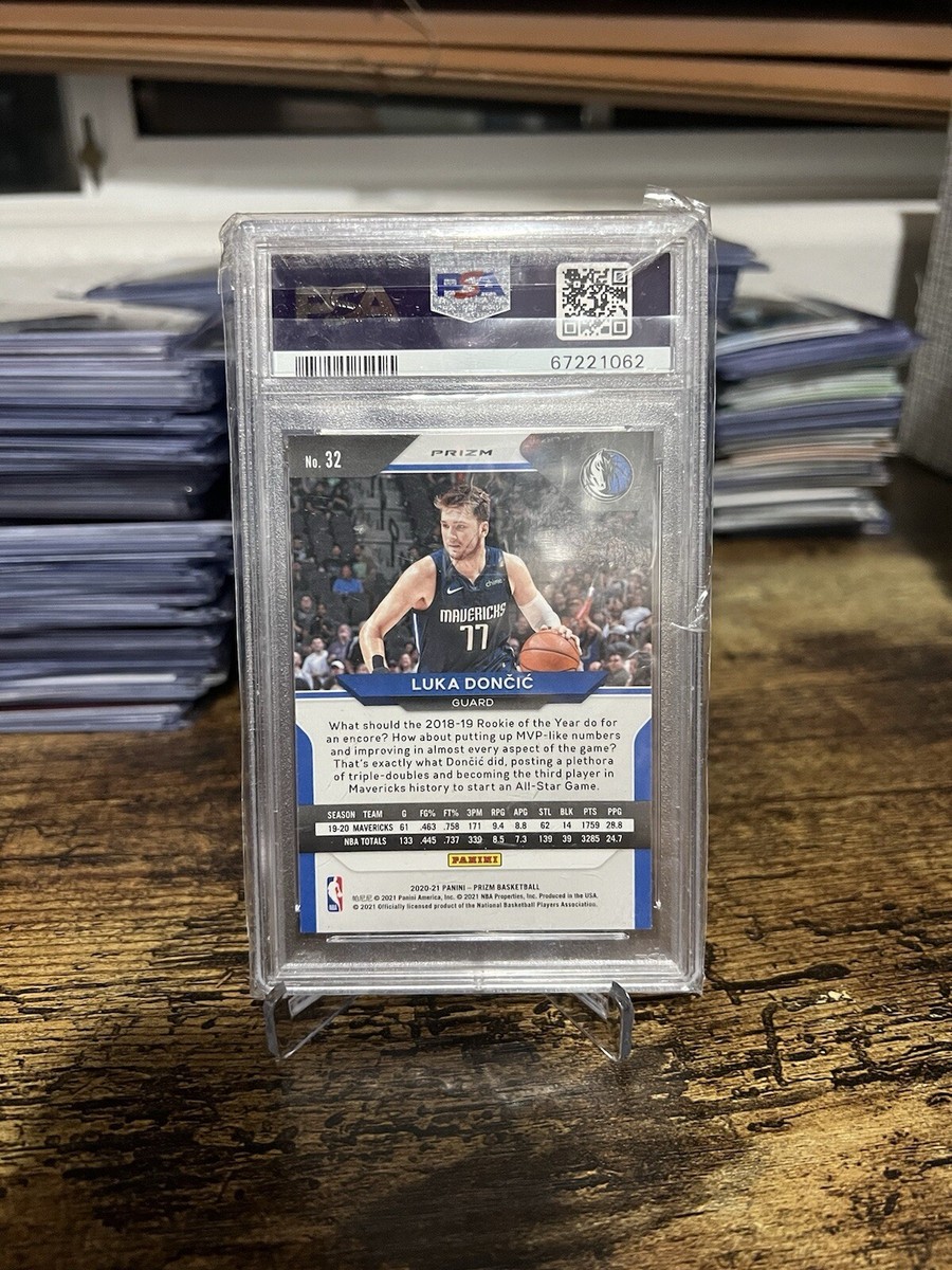 2020-21 Panini Prizm Luka Doncic PSA 9 Silver Dallas Mavericks #32
