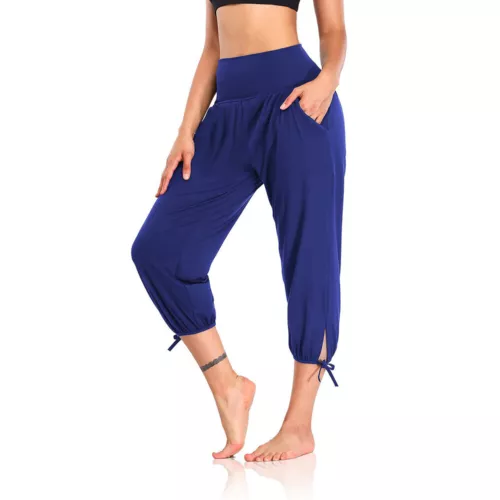 Summer Women's Capri Pants Casual Stretch Cropped Joggers Loose Trousers Fashion - Picture 25 of 44