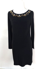 Vince Camuto Dress Womens 4 Black Bling Jewels Cocktail Evening Event Classy