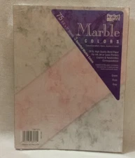 Perfect Print Marble Colors 8.5 X 11 Inches 24 Lb 75 Sheets Green Rose Gray NIP