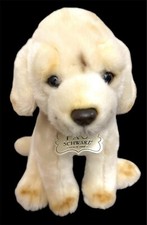 FAO Schwarz Retired 2018 Tan Puppy Dog Bean Filled Stuffed Plush Toy EUC