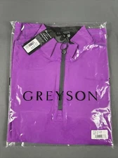 Greyson Golf Pullover Tate 1/4 Zip Medium Dahlia Purple Polyamide NWT MSRP $138