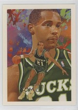 1990-91 NBA Hoops Art Card Team Checklist Alvin Robertson #369 1b3b