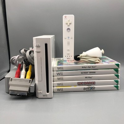 Nintendo Wii Weiß Konsole Kirby Epic Yarn Bundle | Getestet Funktioniert 5 Spiele Lot