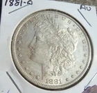 1881 O Morgan Dollar AU