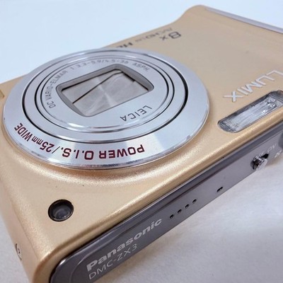 Panasonic LUMIX DMC-ZX3 Gold Compact Digital Camera - 2 Batteries