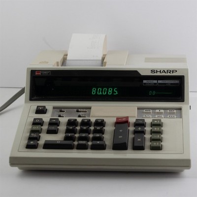 Sharp Compet CS-2182 Printing Desktop Calculator Vintage 1979 Green VFD Display
