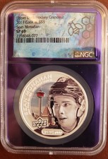 2017 Colorized 1 Oz Silver Upper Deck Hockey  NHL SEAN MONAHAN ~ NGC SP69 coin