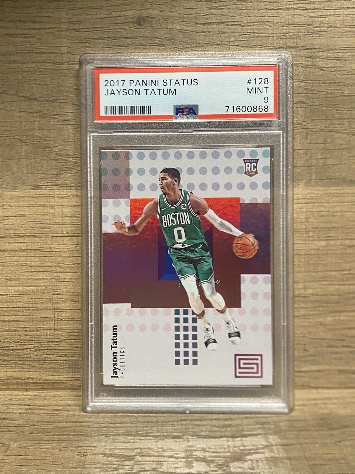 Panini 2017-18 Status Rookies Jayson Tatum Boston Celtics PSA 9 Rookie Card #128