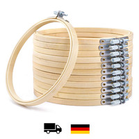 Stickrahmen Bambus 12 StüCk 15 Cm Kreis Ring Weihnachten Deko