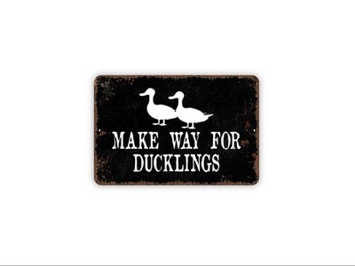 Make Way For Ducklings Sign | Cute Duck Crossing Wall Decor | Garden Pond