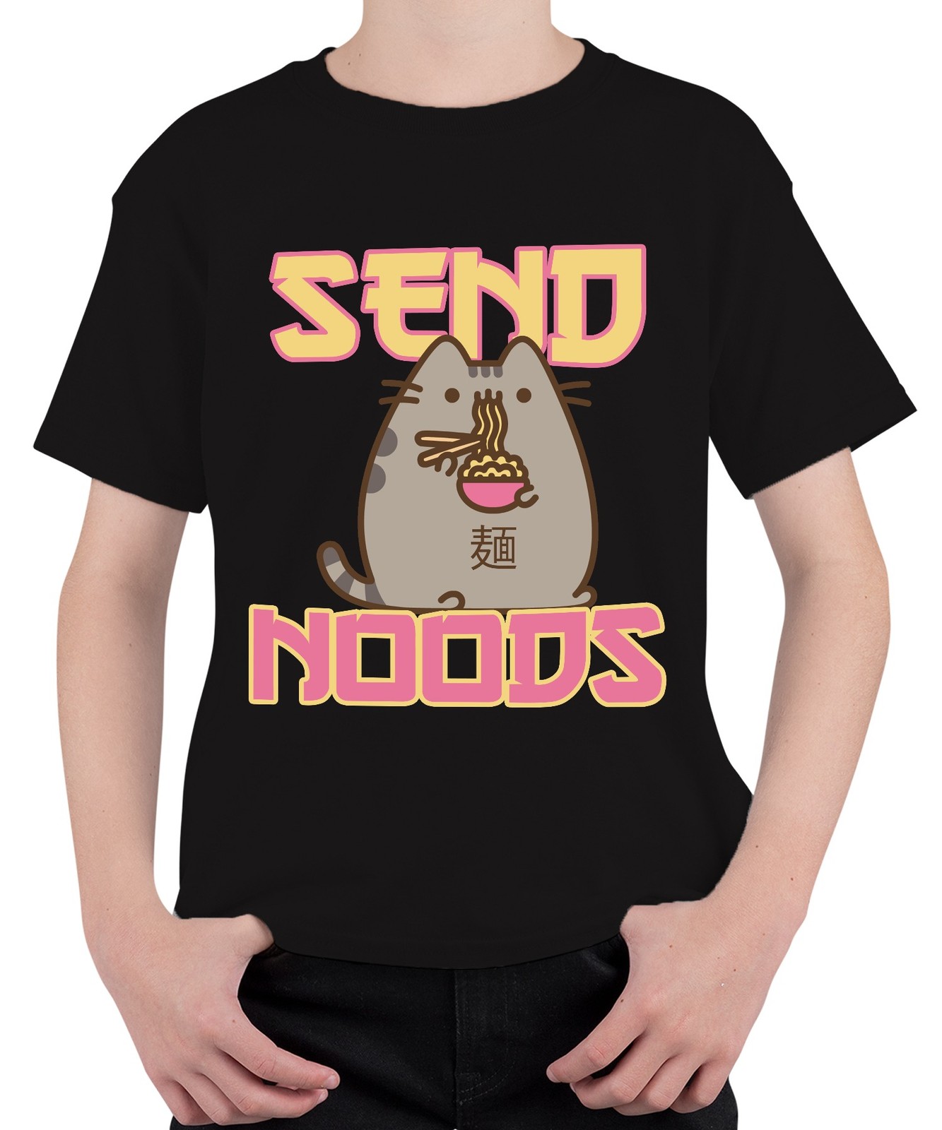 SEND NOODS Katze Nudeln Ramen Kawaii Lustig Geschenk süß Freundin Unisex Kinder