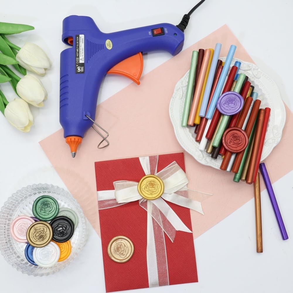 100 Pcs Sealing Wax Sticks for Wax Seal Stamp, Assorted Color Sealing Wax Glu...