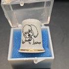 Porcelain Sewing Thimble Dog Design Made in England Fine Bone China — photo 2