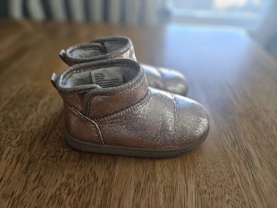 Jumping Beans ботинок ребенка ясельного возраста девочек зимние ботинки, размер 9T, розовое золото - Изображение 2 из 4