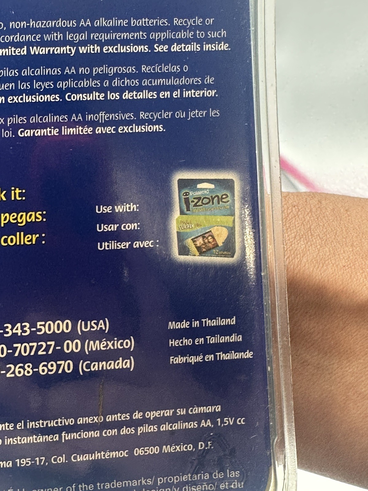 New Vintage 2000 Blue Polaroid I-Zone Instant Pocket Camera Sealed Package