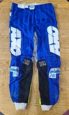 Vintage AXO sport Motocross MX Pants 90s Neon Blue Green Size 34