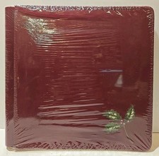 Creative Memories 12x12 Wine Holly Berry Embroidered Flex-Hinge Album w/Pages